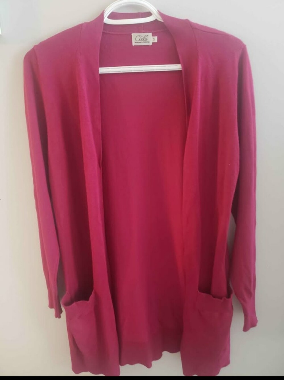 Cielo Open-Front Cardigan Sweater - Raspberry Pink